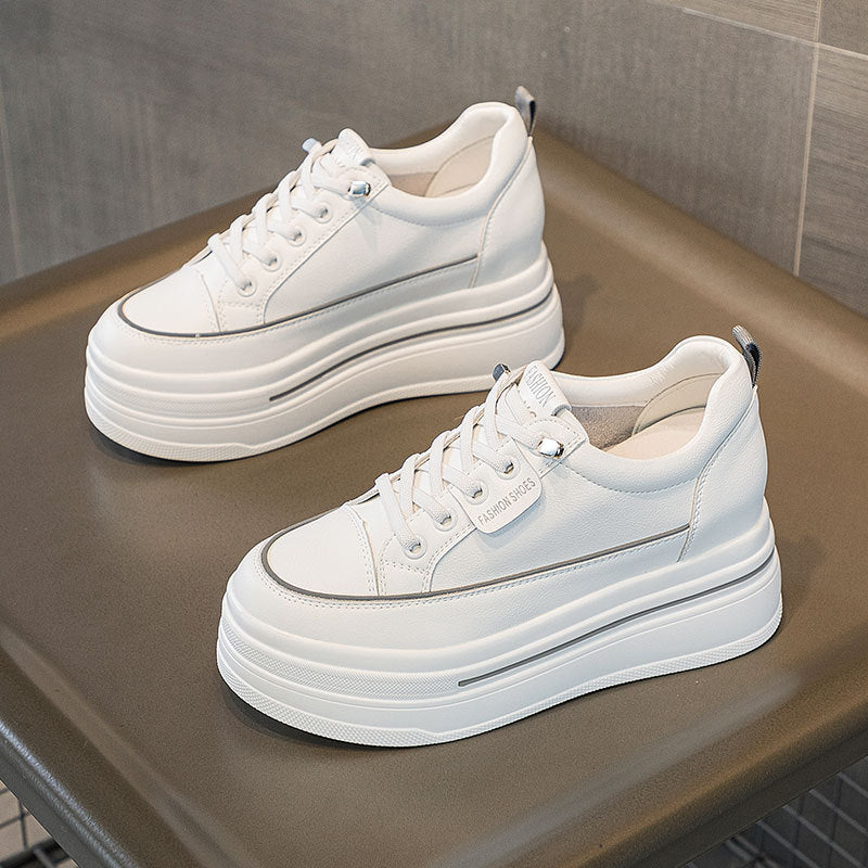 Zapatos casuales deportivos con aumento de altura para mujer
