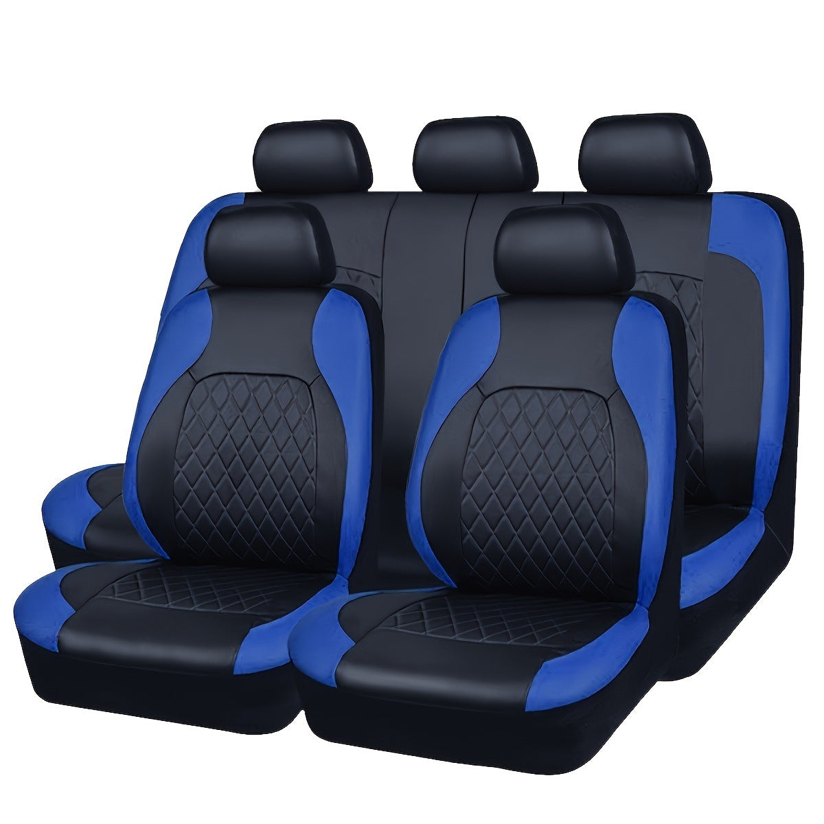 Juego de fundas de asiento de coche de cuero acolchado universal