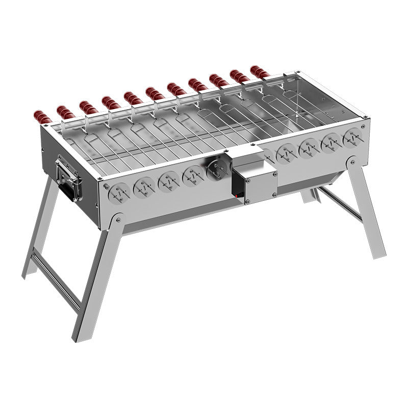 Parrilla giratoria automática portátil de acero inoxidable