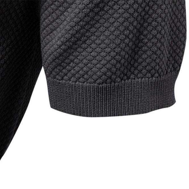 European Size Pineapple Wool Blend Mens Polo Shirt