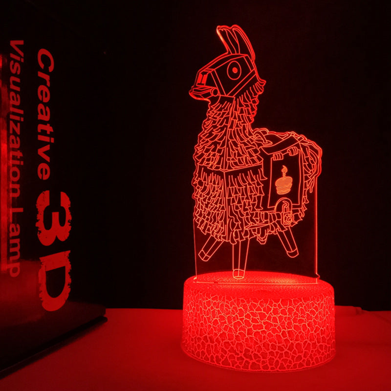 Luz nocturna 3D Horse USB que cambia de color Control remoto Lámpara decorativa para habitación de niños