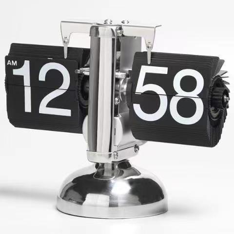 Reloj de escritorio retro automático con movimiento de cuarzo