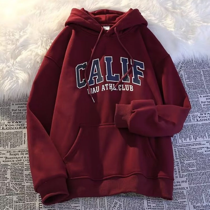 Sudadera de vellón con capucha estilo urbano