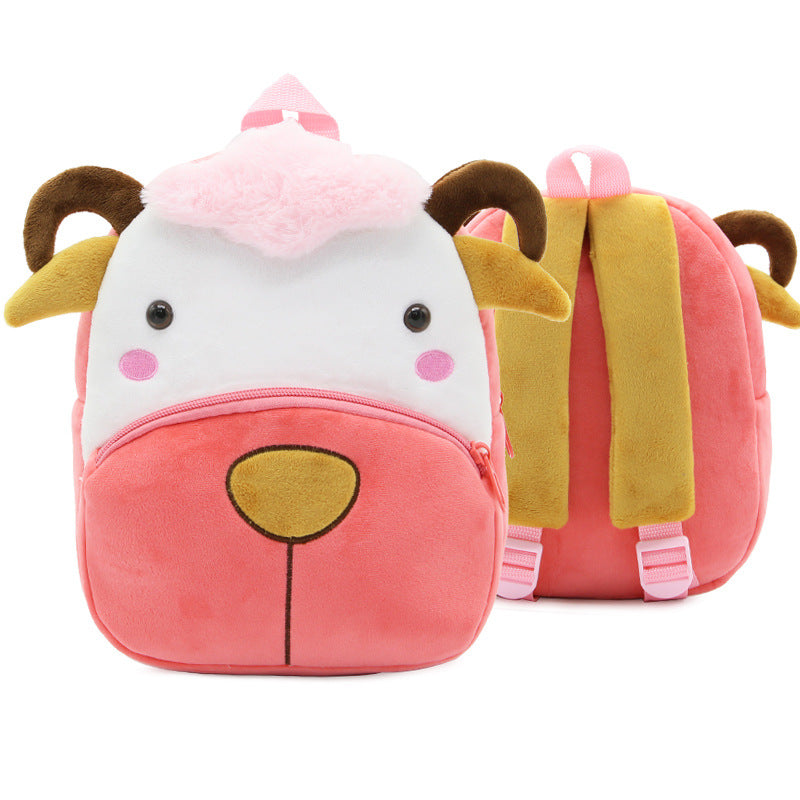 Mochila de peluche de animales de dibujos animados para niños