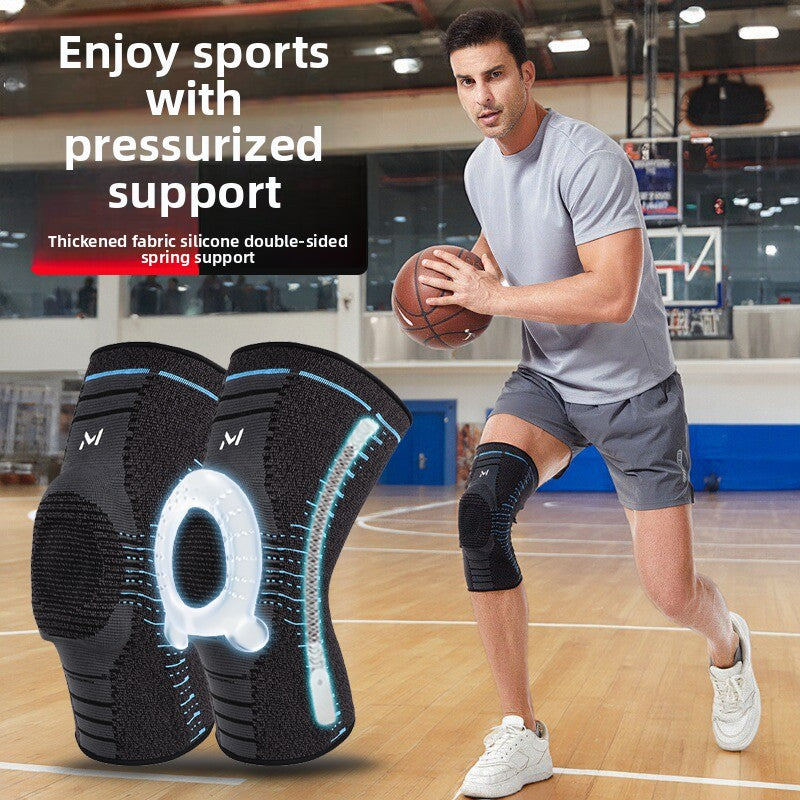 Professional Sports Knee Pads with Silicone Padding and Support