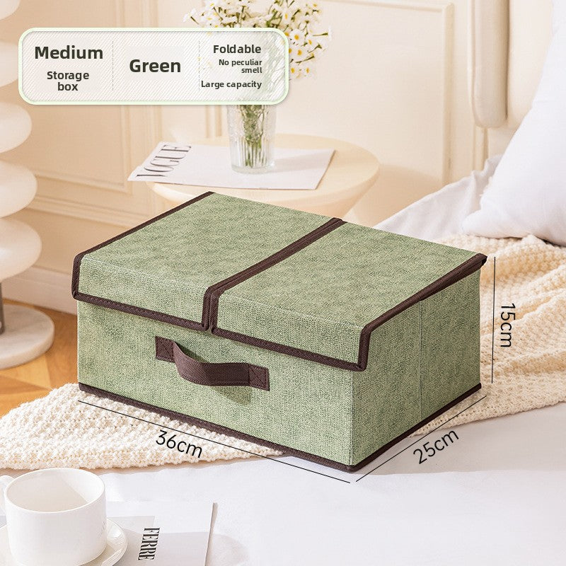 Foldable Non-Woven Storage Box with Lid