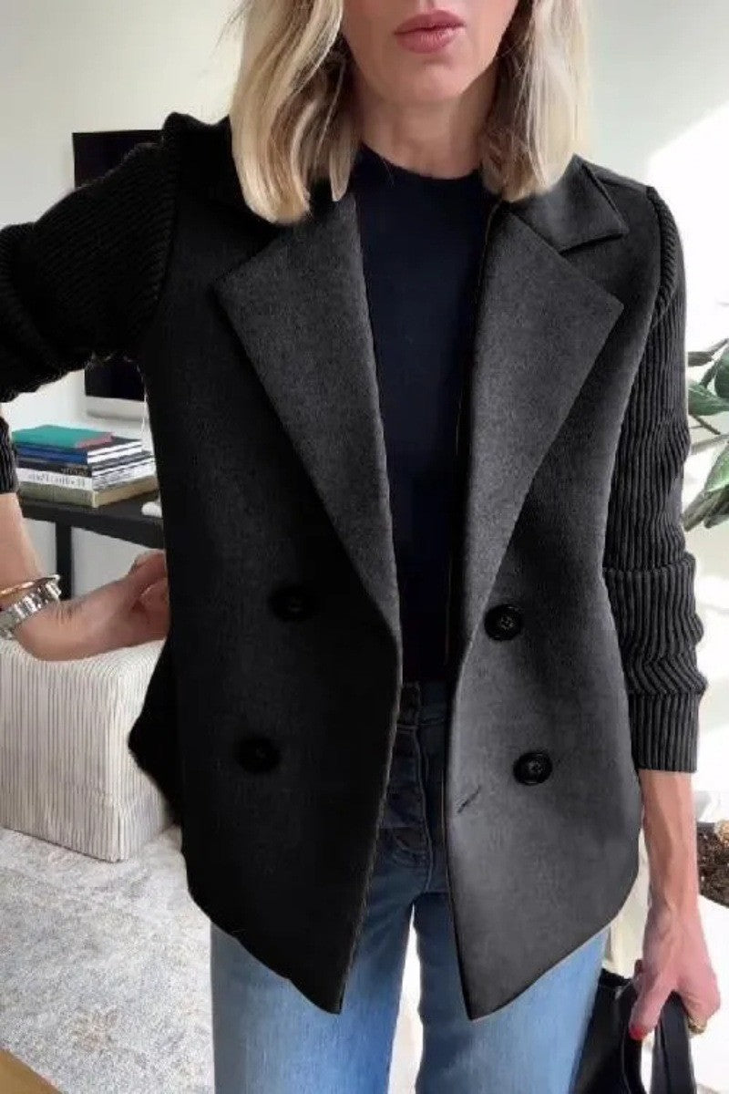 Chaqueta de mezcla de lana para mujer