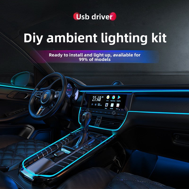Tiras de luz LED de atmósfera interior del coche