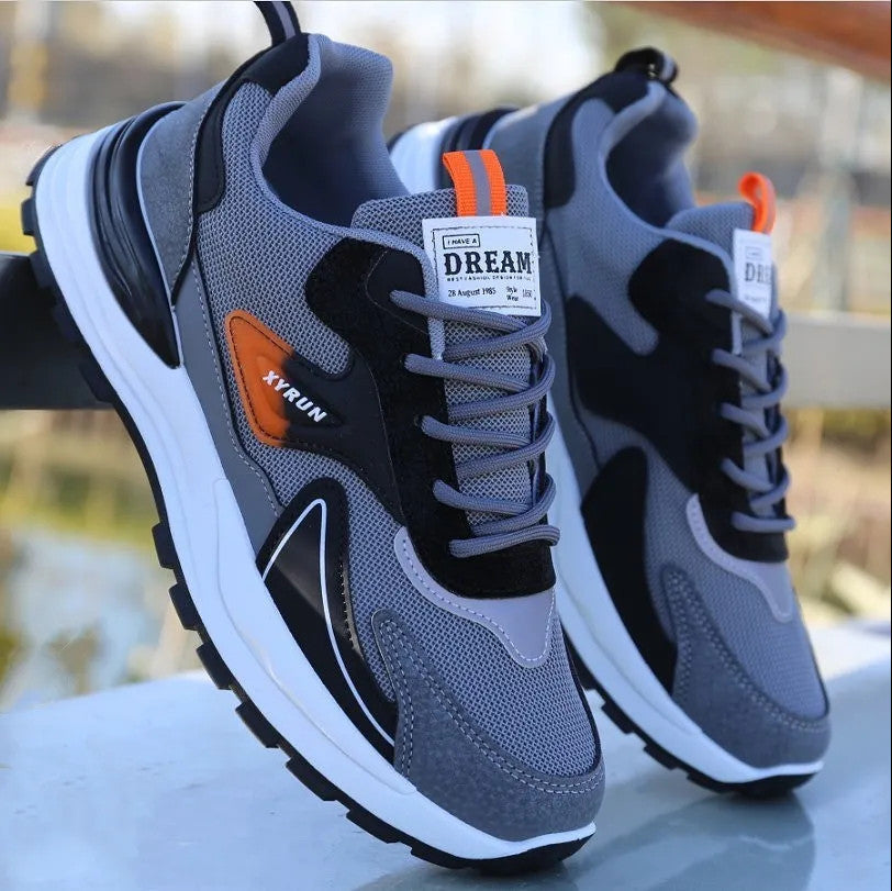 Zapatos deportivos casuales de malla transpirable para hombre