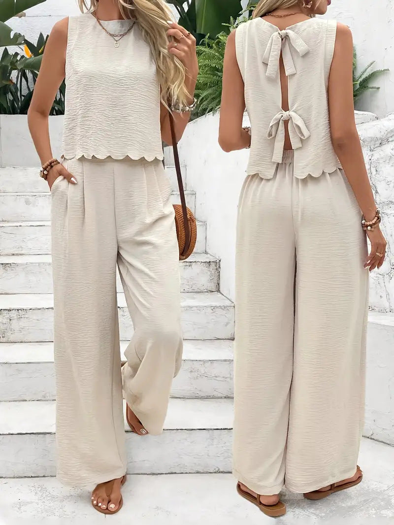 Pantalones huecos estilo vacaciones