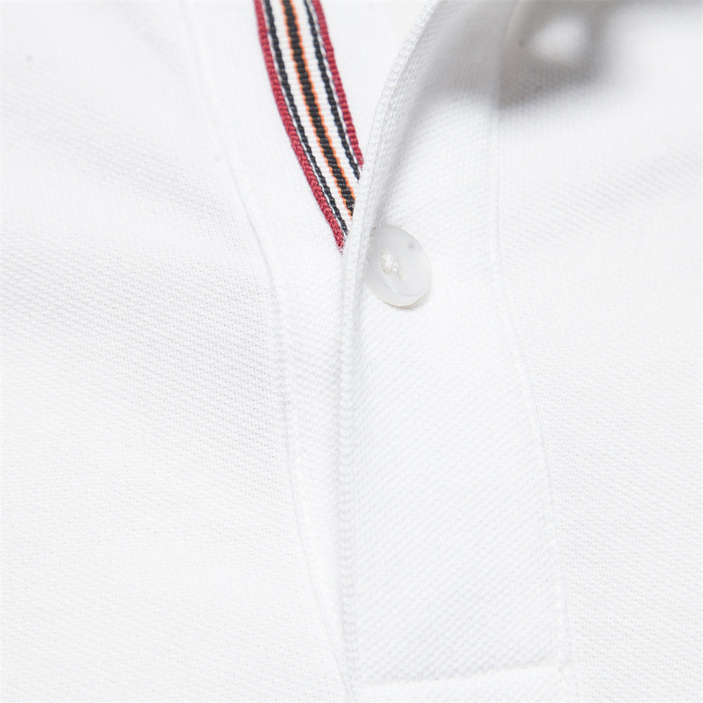 Camiseta básica de algodón con estampado de ciervo de color sólido para hombre