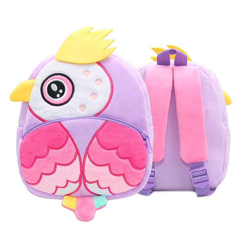 Mochila de peluche de animales de dibujos animados para niños