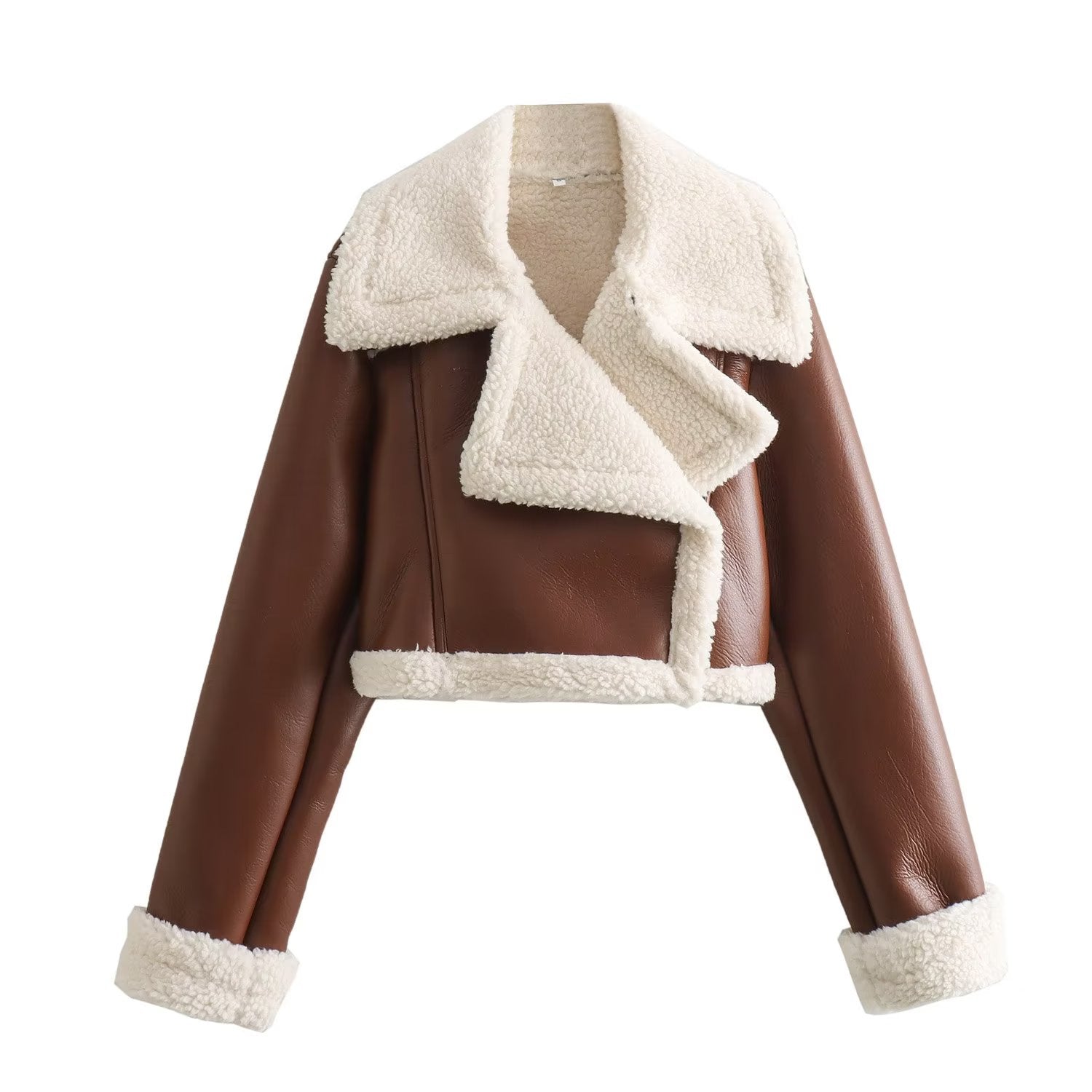 Chaqueta de moto corta para mujer