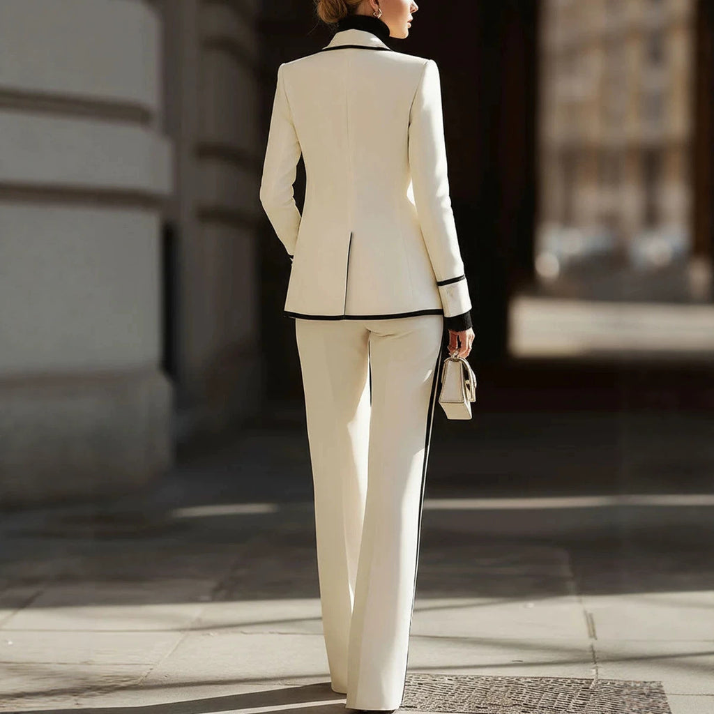 Conjunto de chaqueta y pantalón cruzado
