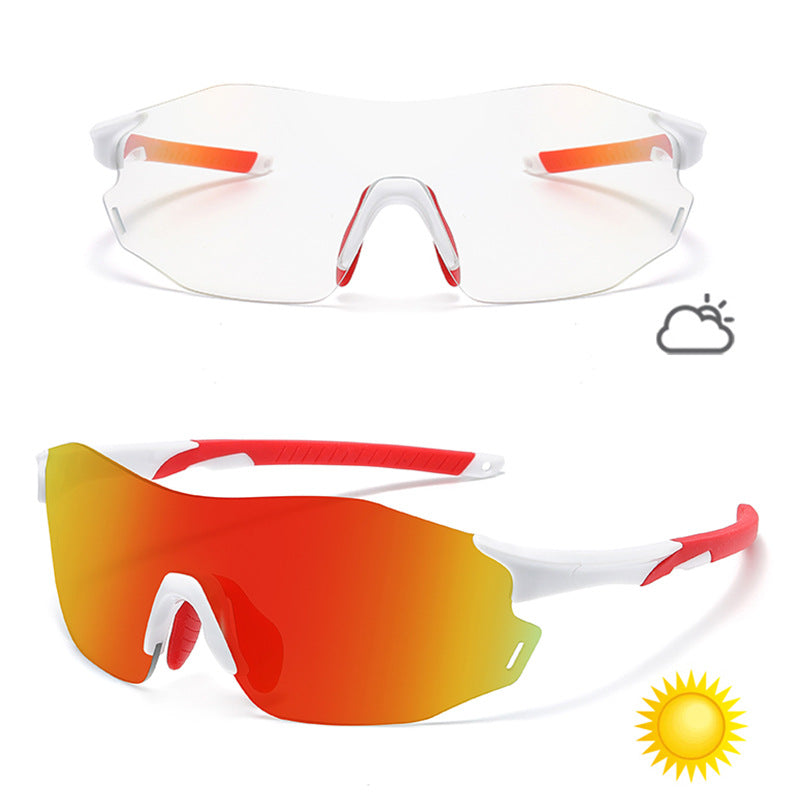 Gafas de sol deportivas que cambian de color para ciclismo y carrera