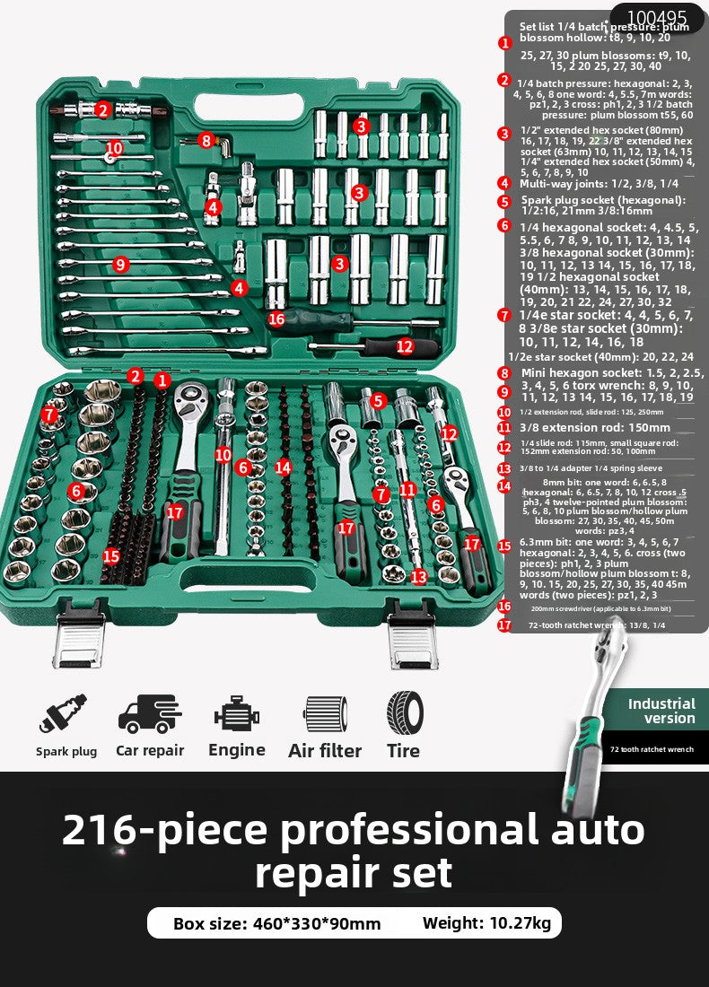Juego de llave de trinquete Herramientas de reparación automotriz