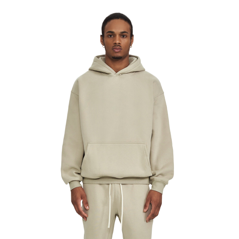 Sudadera con capucha de gran tamaño forrado de vellón para hombre