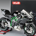 Modelo de motocicleta de aleación Kawasaki H2R con efectos dinámicos