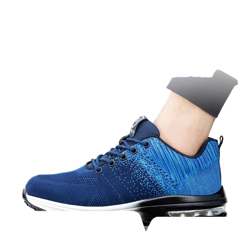 Zapatos de seguridad con cojín de aire ligeros y resistentes al desgaste, antideslizantes y ligeros para hombres