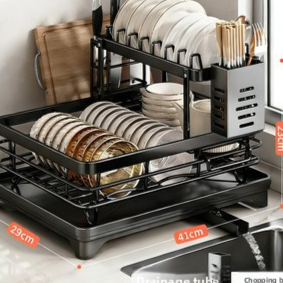 Estante de drenaje de cocina multifuncional