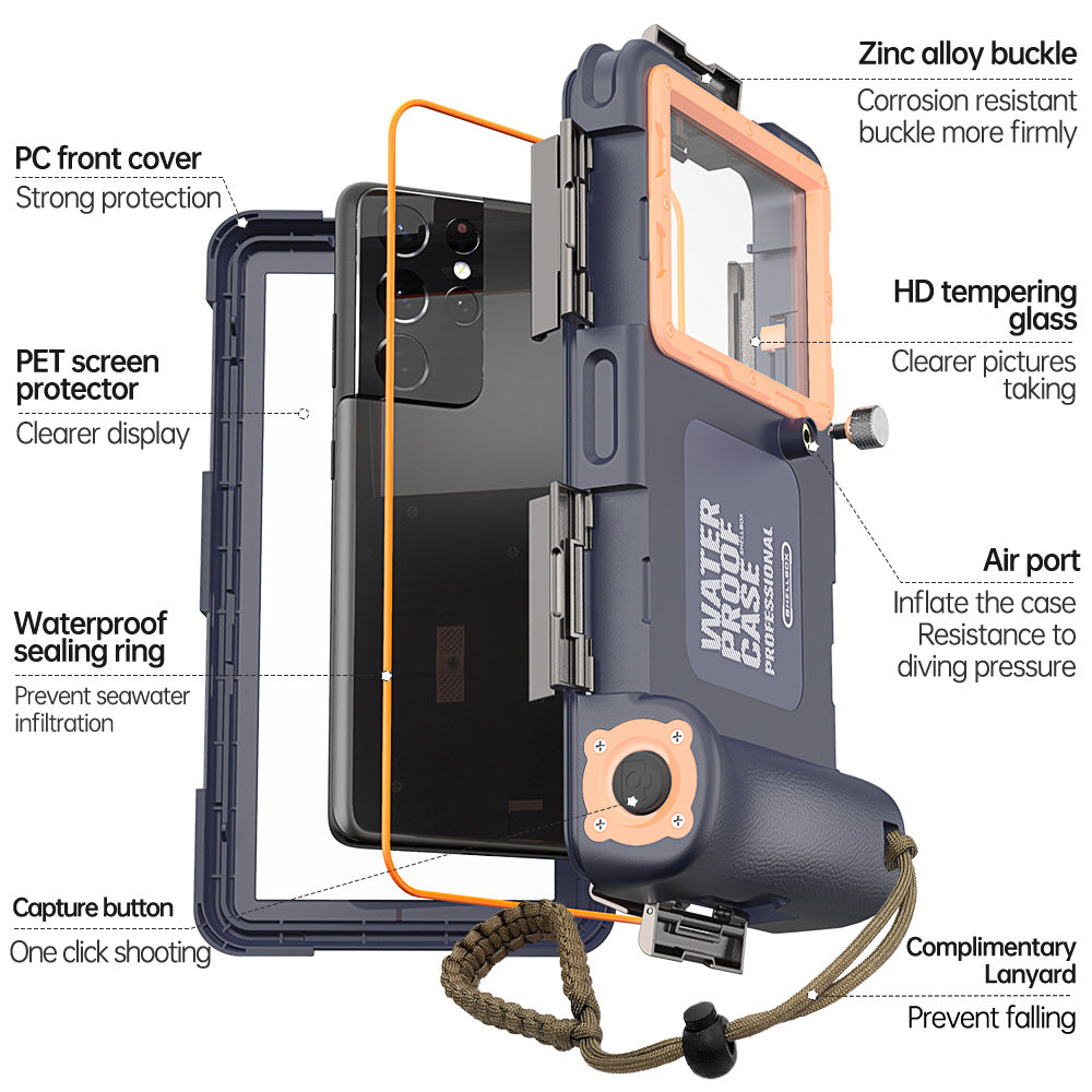 Funda universal impermeable para teléfono para fotografía submarina
