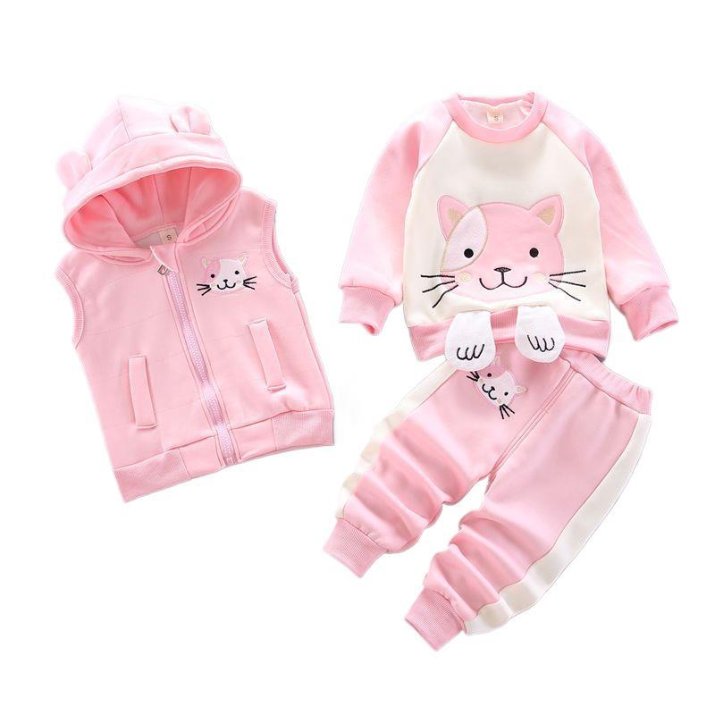 Juego de tres piezas de ropa de primavera para bebés