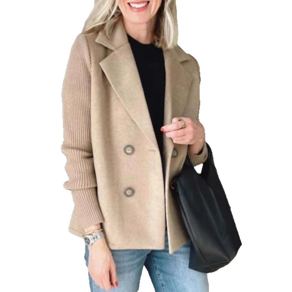 Chaqueta de mezcla de lana para mujer