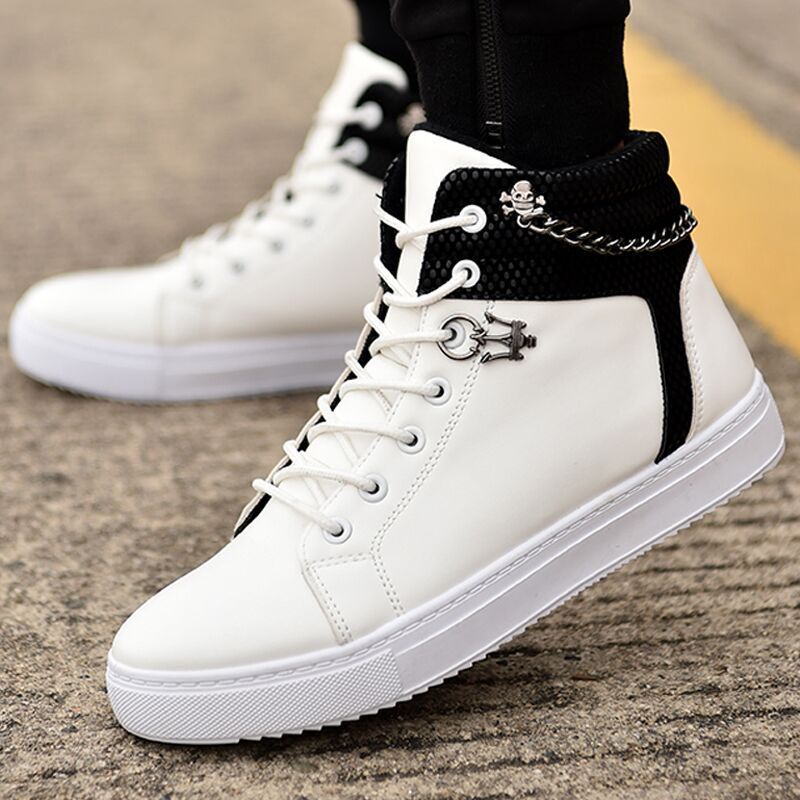 Zapatillas de lona casuales de caña alta para hombre