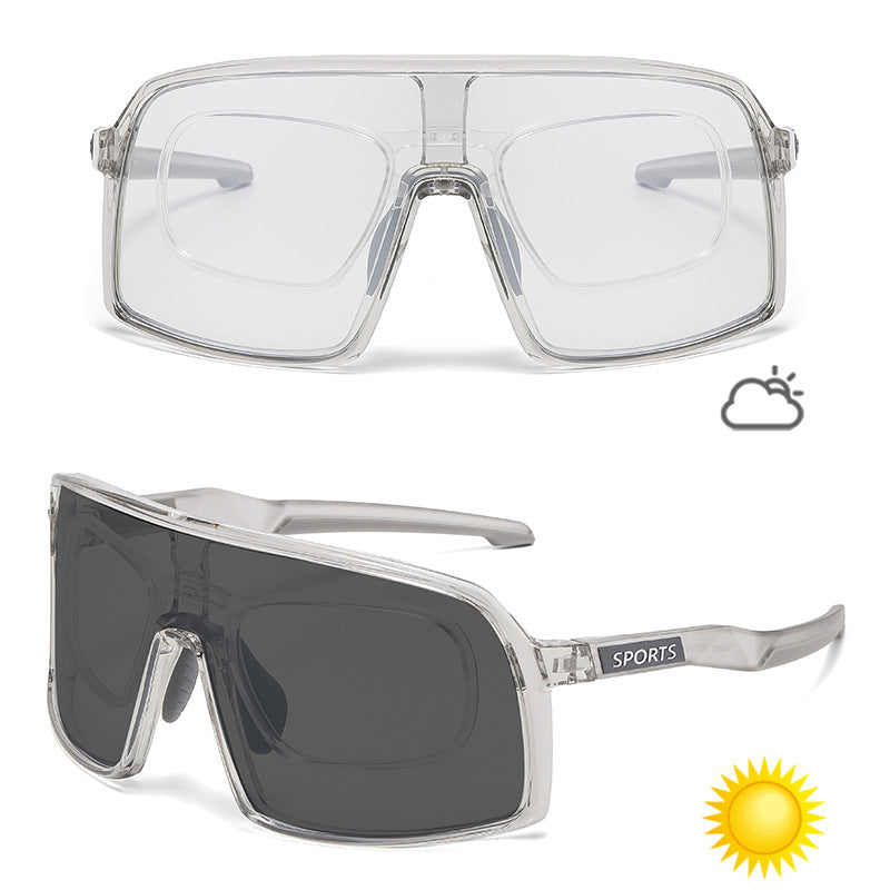 Gafas de sol deportivas que cambian de color para ciclismo y carrera