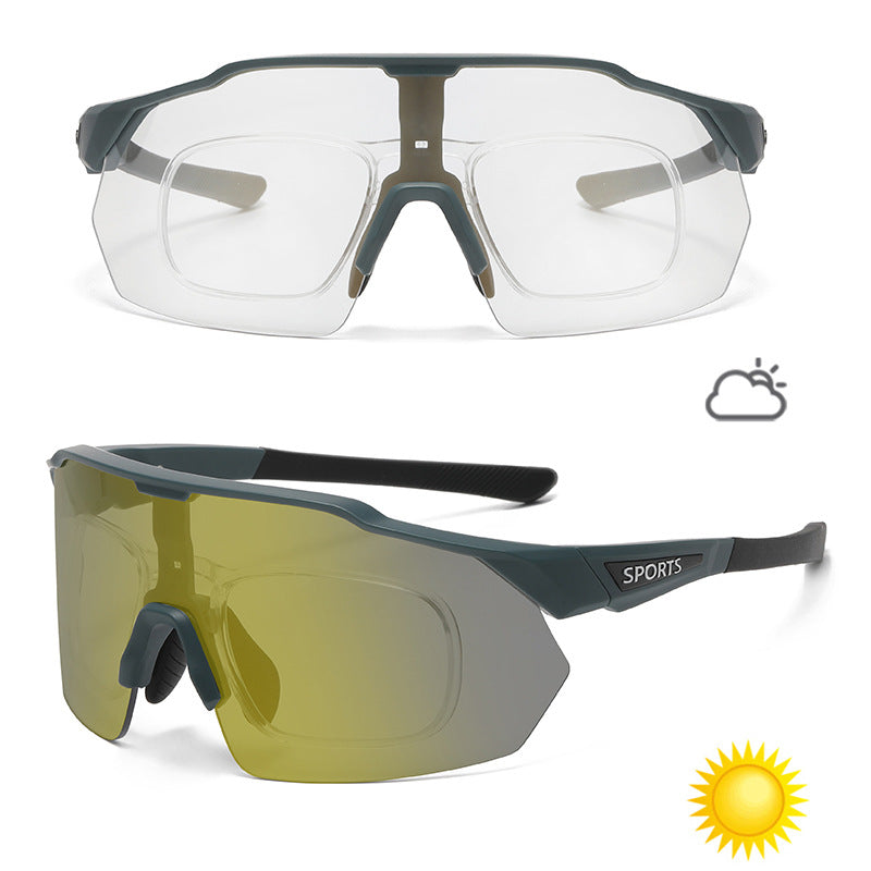 Gafas de sol deportivas que cambian de color para ciclismo y carrera