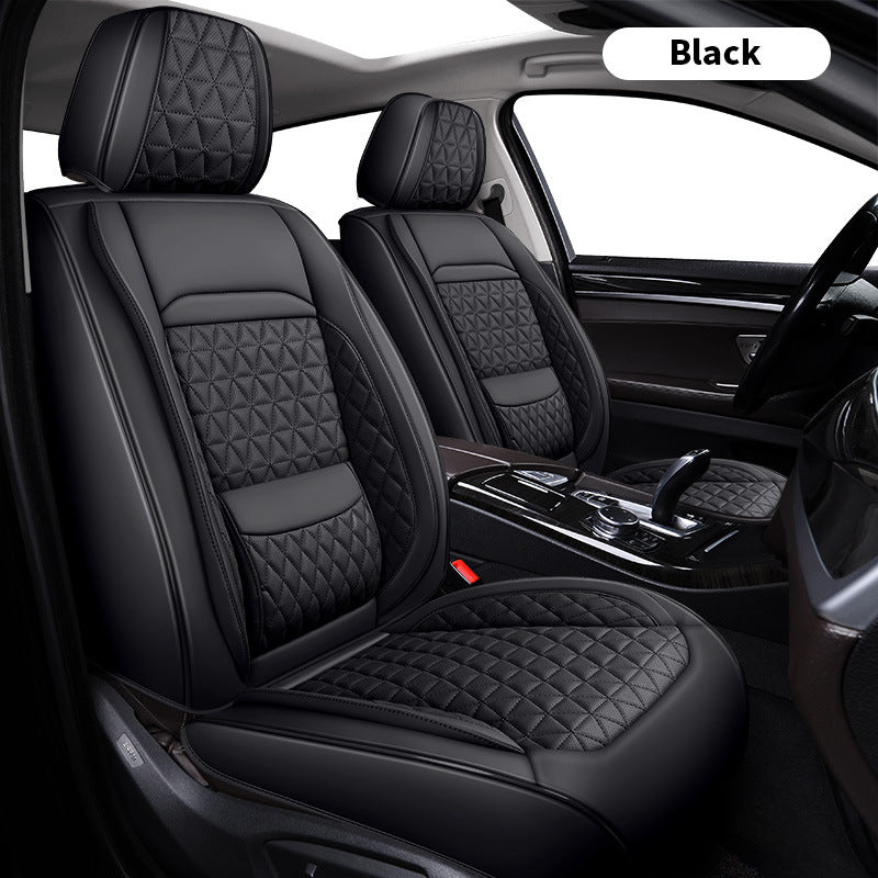 Funda de cuero para asiento de coche con soporte lumbar
