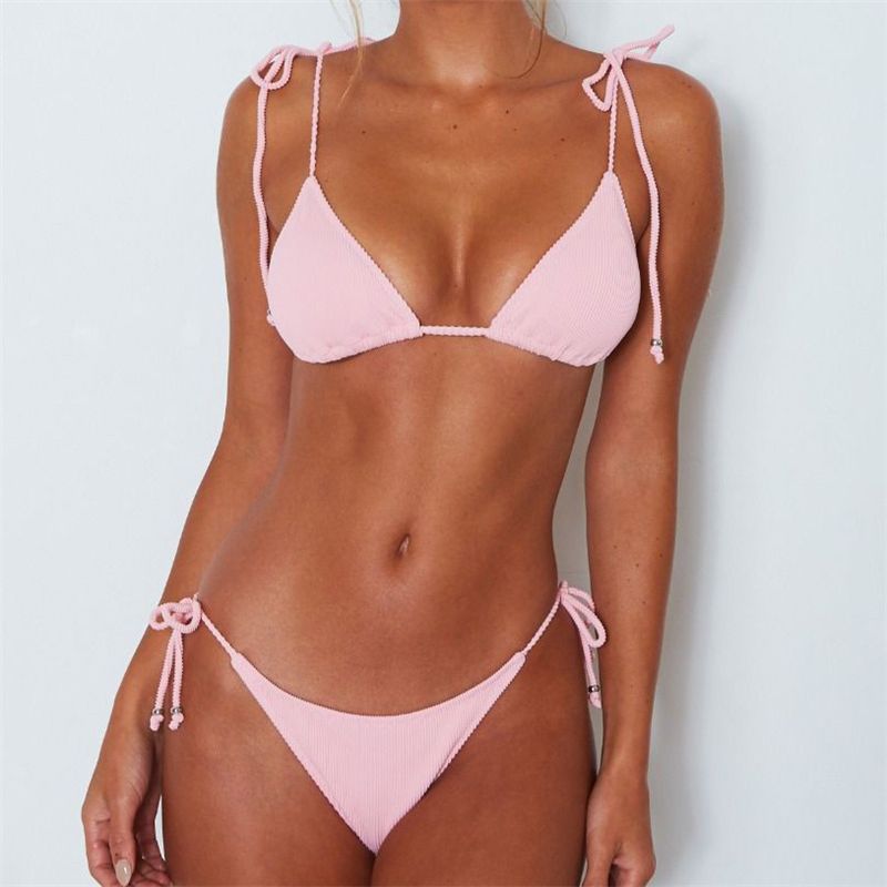 Women's Bikini Swimsuit with Strap Design