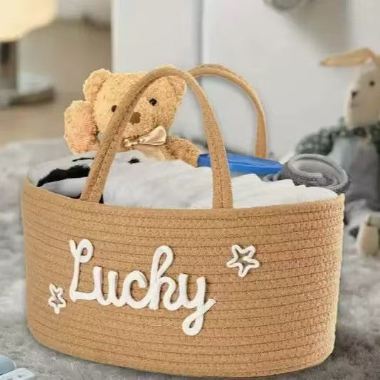Handwoven Storage Basket with Removable Compartments