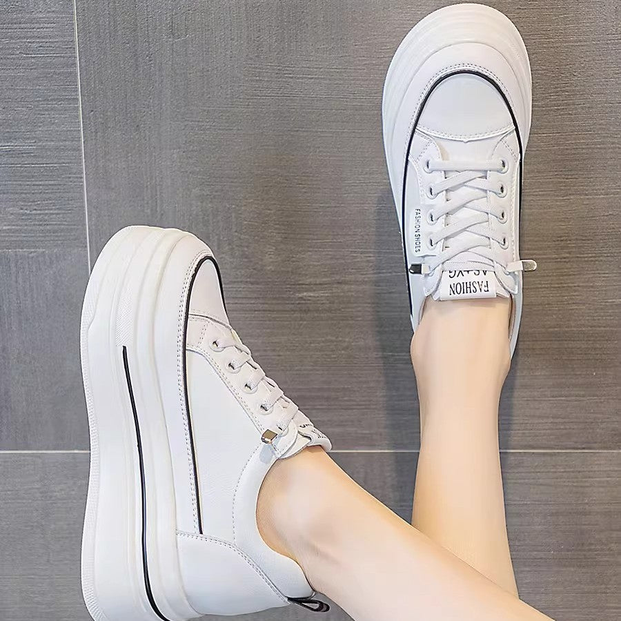 Zapatos casuales deportivos con aumento de altura para mujer
