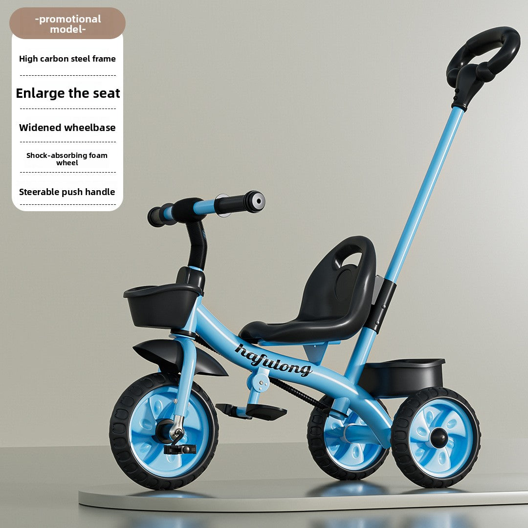 Triciclo ajustable para niños con asa de empuje