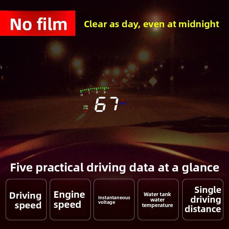 Velocidad de visualización frontal del coche