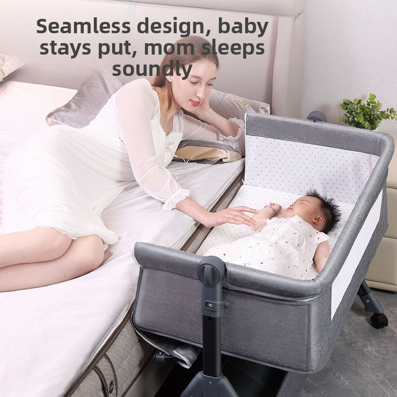 Cuna portátil de altura ajustable con mosquitera