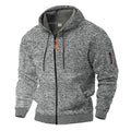 Ropa deportiva casual con capucha y cremallera para hombre