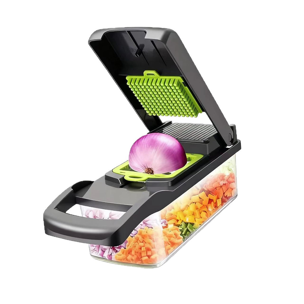 Nuevo cortador de verduras multifuncional transfronterizo Pelar, triturar, cortar en cubitos y cortar el juego de artefactos de cocina Rallador