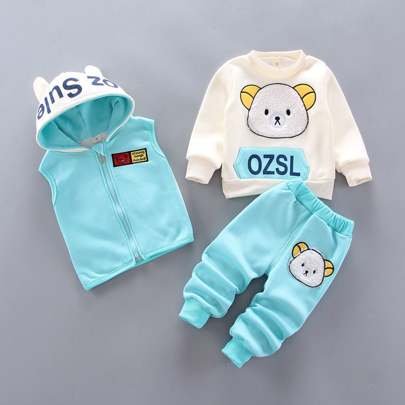Juego de tres piezas de ropa de primavera para bebés
