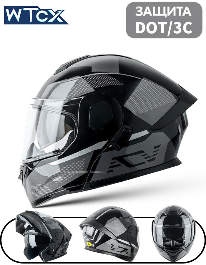 Casco de motocicleta de cara abierta