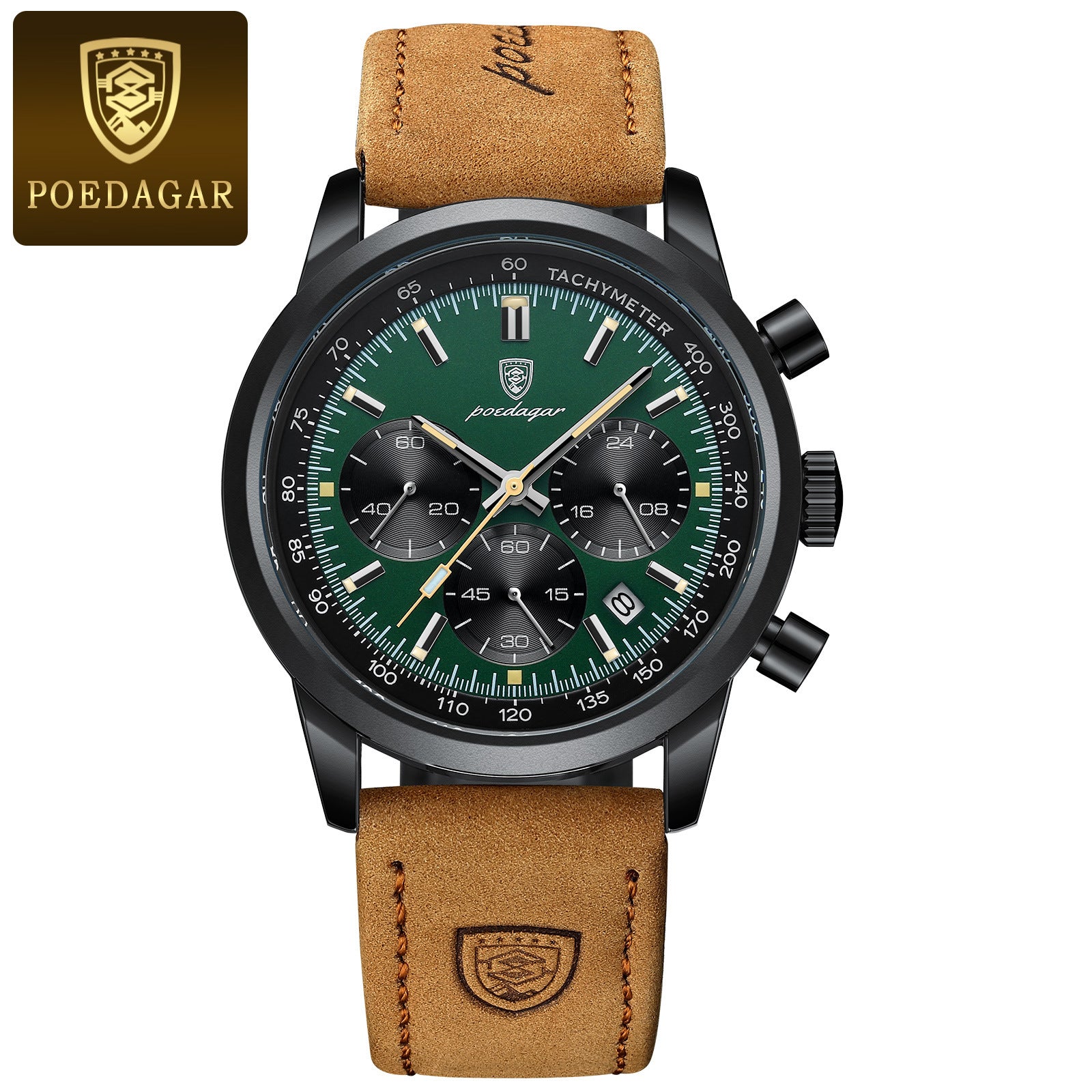 Reloj de cuarzo para hombre con correa de cuero