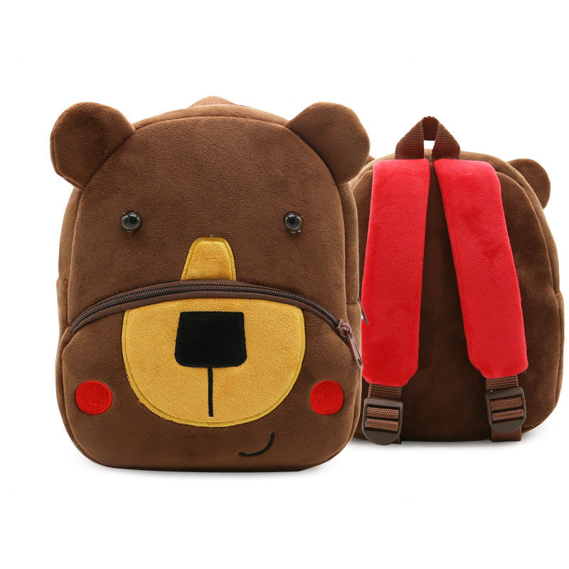 Mochila de peluche de animales de dibujos animados para niños