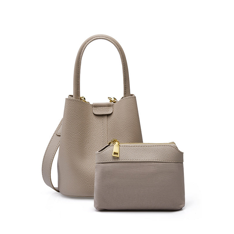 Bolso de cuero para bolsos de cubo