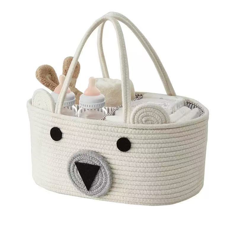 Handwoven Storage Basket with Removable Compartments