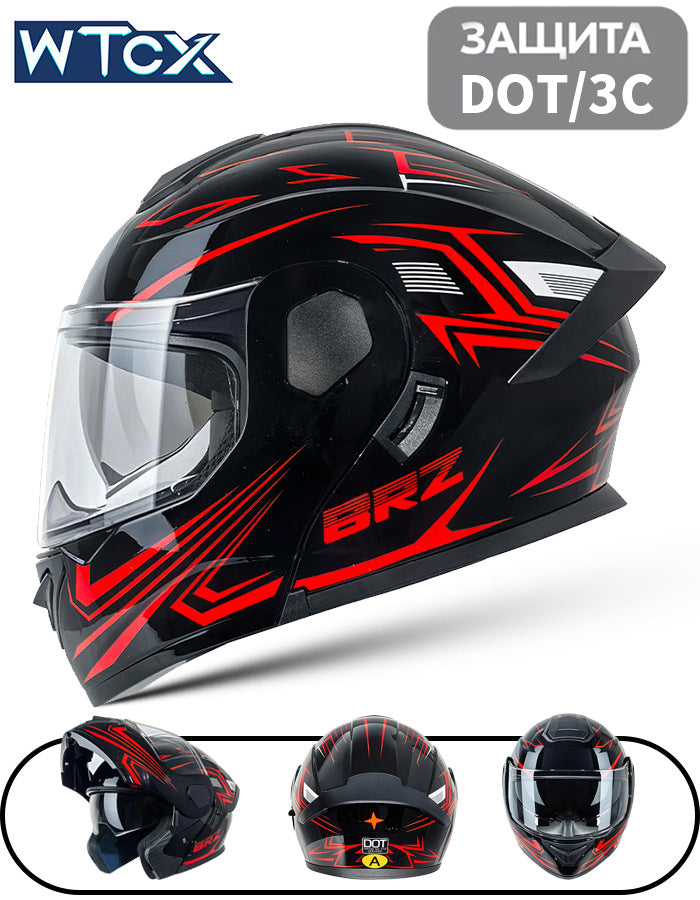 Casco de motocicleta de cara abierta