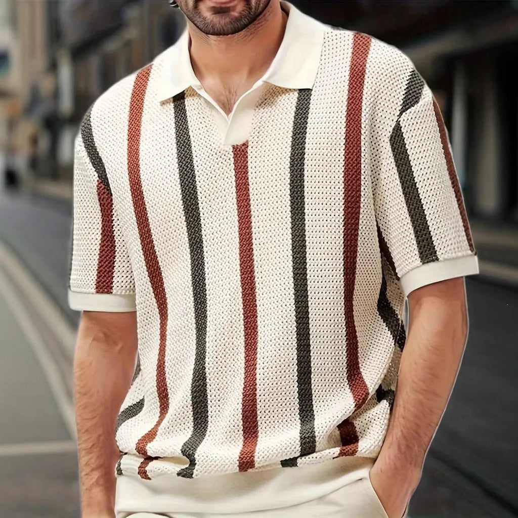 Polo de bloque de color geométrico