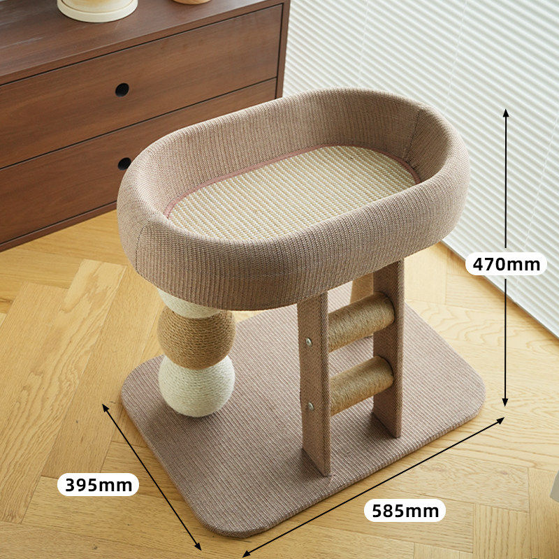 Cama de gato de doble capa y marco de escalada