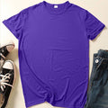 Camiseta holgada de manga corta con cuello redondo