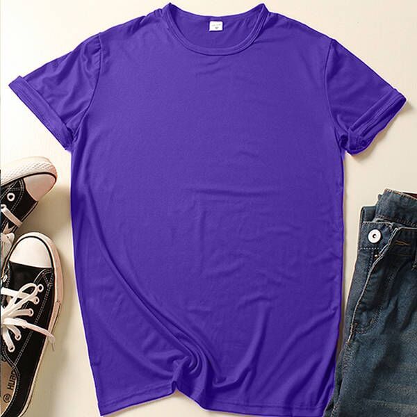 Camiseta holgada de manga corta con cuello redondo